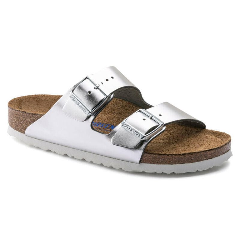 Birkenstock Arizona Women's Sandals - Metallic Silver.